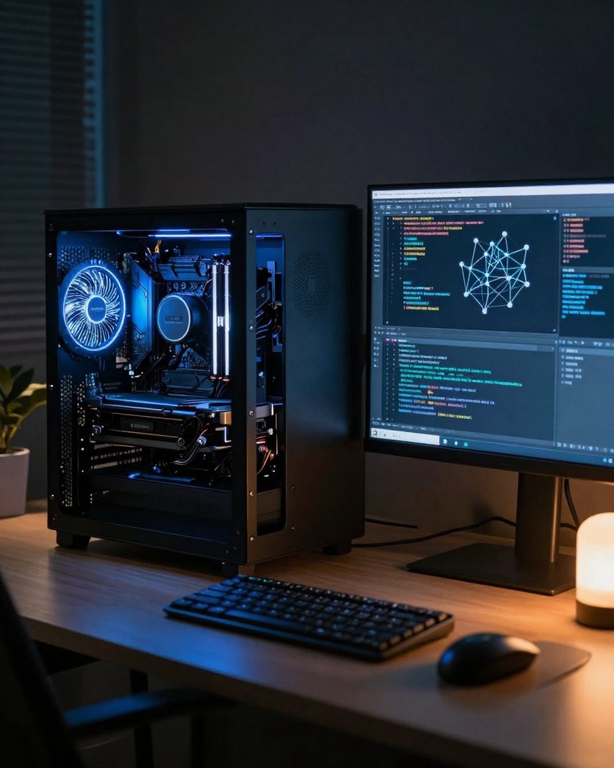 The workstation where I run AI models and build automation.